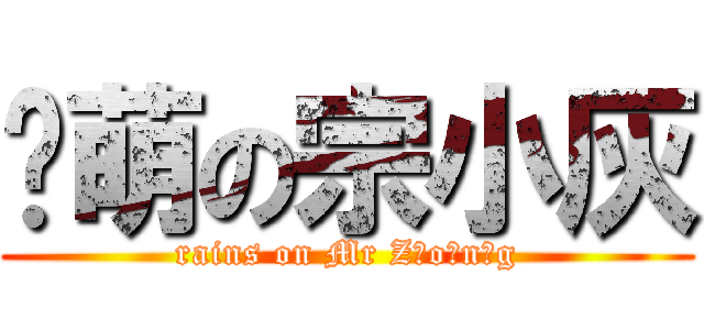 卖萌の宗小灰 (rains on Mr Z o n g)