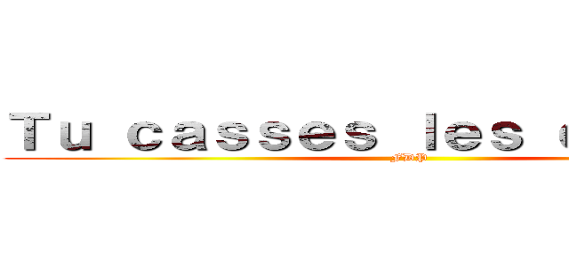 Ｔｕ ｃａｓｓｅｓ ｌｅｓ ｃｏｕｉｌｌｅ (FDP)