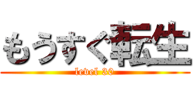 もうすぐ転生 (level 30)