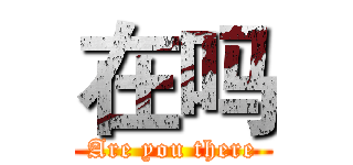 在吗 (Are you there)