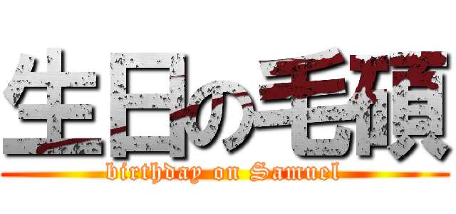 生日の毛碩 (birthday on Samuel)