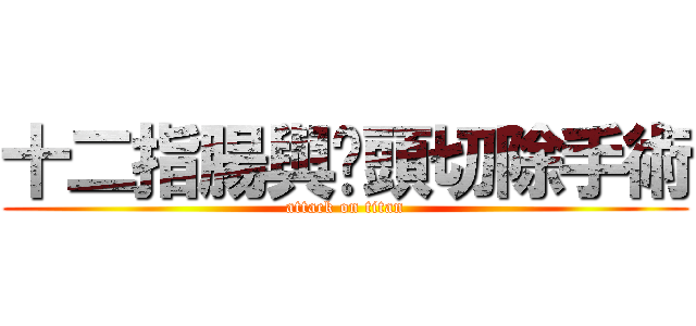 十二指腸與胰頭切除手術 (attack on titan)