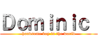 Ｄｏｍｉｎｉｃ  (handsome boy in the world)