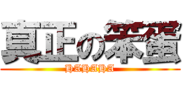 真正の笨蛋 (HAHAHA)