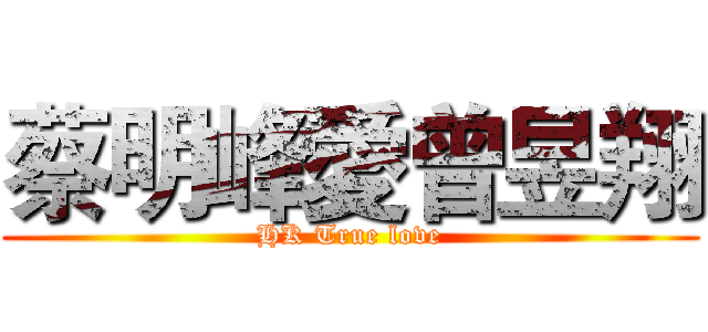 蔡明峰愛曾昱翔 (HK True love)