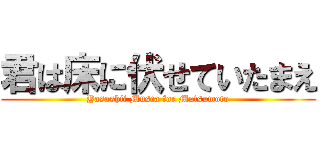 君は床に伏せていたまえ (Yasashii Musca for Matsumoto)