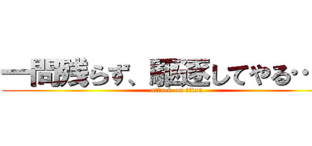 一問残らず、駆逐してやる…！！ (attack on titan)