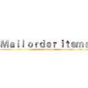 Ｍａｉｌ ｏｒｄｅｒ ｉｔｅｍｓ (attack on titan)