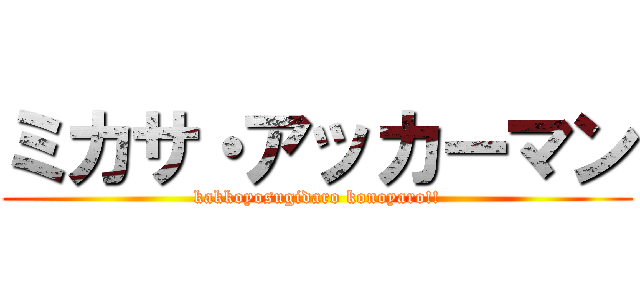 ミカサ・アッカーマン (kakkoyosugidaro konoyaro!!)