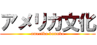 アメリカ文化 (amerika bunnka)