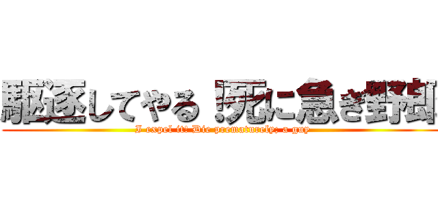 駆逐してやる！死に急ぎ野郎 (I expel it! Die prematurely; a guy)