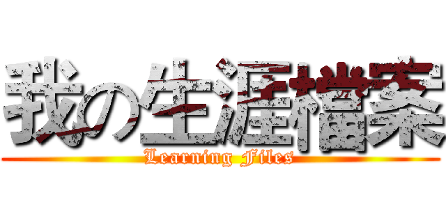 我の生涯檔案 (Learning Files)
