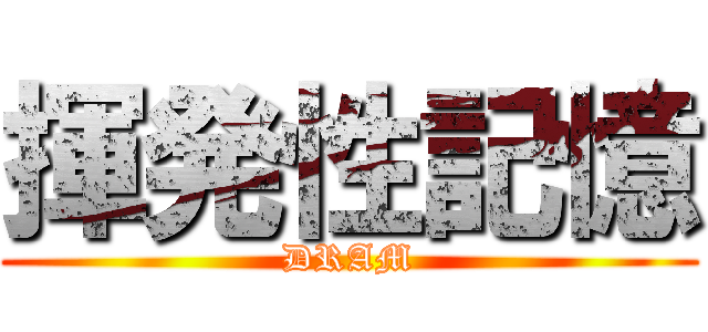 揮発性記憶 (DRAM)