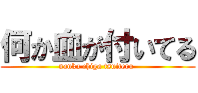 何か血が付いてる (nanka chiga tsuiteru )