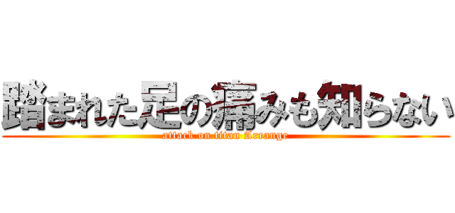 踏まれた足の痛みも知らない (attack on titan Arrange)