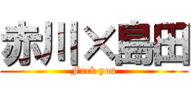 赤川×島田 (Fuck you)