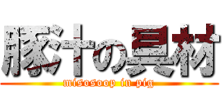 豚汁の具材 (misosoop in pig)