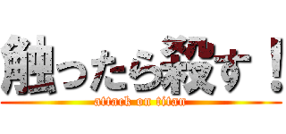 触ったら殺す！ (attack on titan)