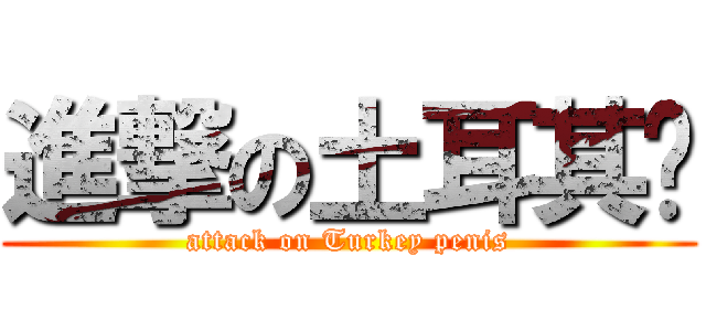 進撃の土耳其屌 (attack on Turkey penis)