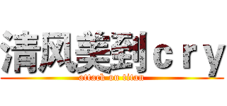 清风美到ｃｒｙ (attack on titan)