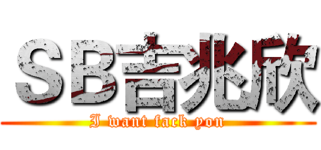 ＳＢ吉兆欣 (I want fack yon)