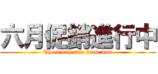 六月促銷進行中 (The 2 day sale from now)