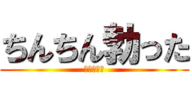 ちんちん勃った (勃起した。)