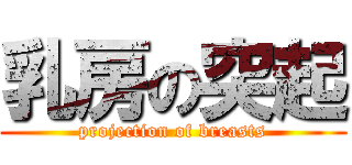 乳房の突起 (projection of breasts)