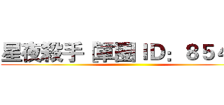 星夜殺手［軍團ＩＤ：８５４３］ ()