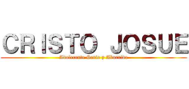 ＣＲＩＳＴＯ ＪＯＳＵＥ (Adolecente Serio y Aburrido)