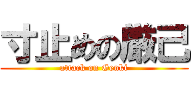 寸止めの厳己 (attack on Genki)