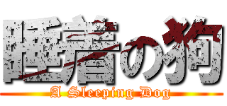 睡着の狗 (A Sleeping Dog)
