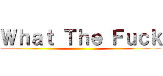 Ｗｈａｔ Ｔｈｅ Ｆｕｃｋ ()