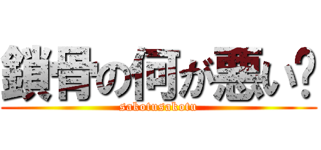 鎖骨の何が悪い‼ (sakotusakotu)