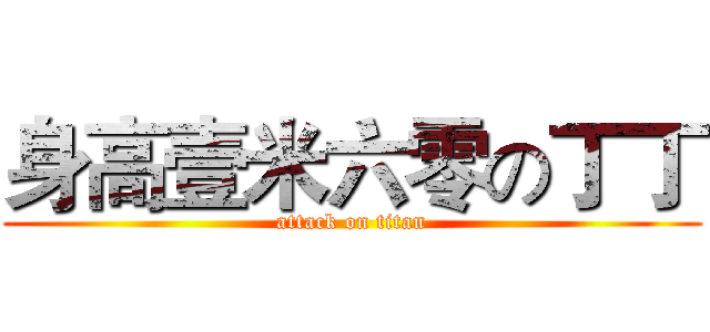 身高壹米六零の丁丁 (attack on titan)