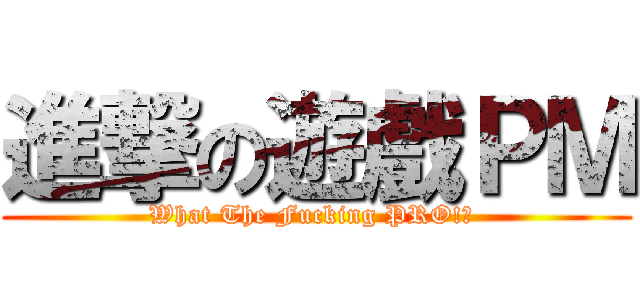 進撃の遊戲ＰＭ (What The Fucking PRO!? )