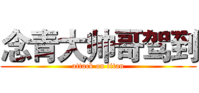 念青大帅哥驾到 (attack on titan)