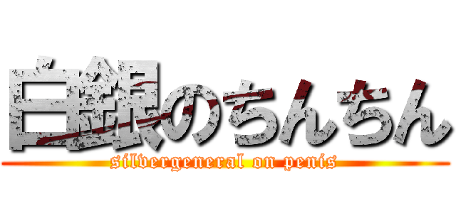白銀のちんちん (silvergeneral on penis)