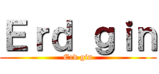 Ｅｒｄ ｇｉｎ (Erd gin)