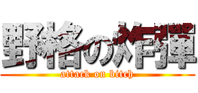野格の炸彈 (attack on bitch)