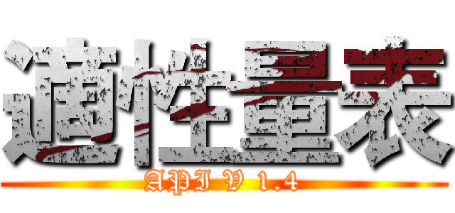 適性量表 (API V 1.4)