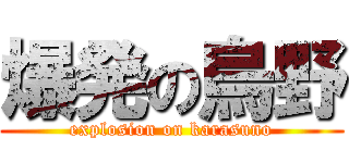 爆発の烏野 (explosion on karasuno)