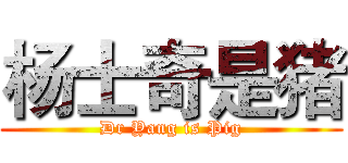 杨士奇是猪 (Dr Yang is Pig)