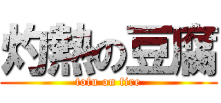 灼熱の豆腐 (tofu on fire)