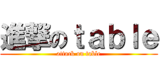 進撃のｔａｂｌｅ (attack on table)
