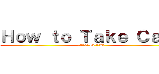 Ｈｏｗ ｔｏ Ｔａｋｅ Ｃａｒｅ (attack on titan)