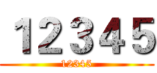 １２３４５ (12345)