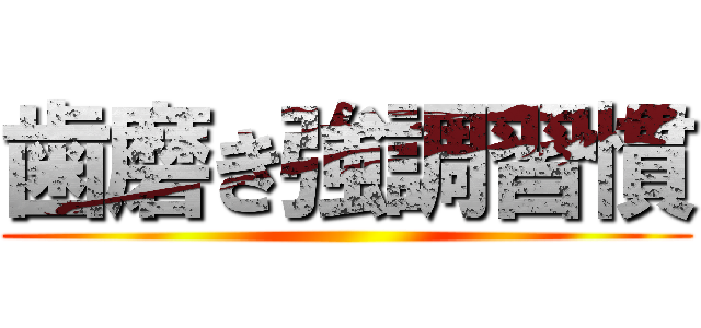 歯磨き強調習慣 ()