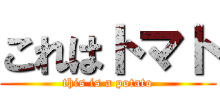 これはトマト (this is a potato)
