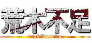 荒木不足 (arakibusoku)